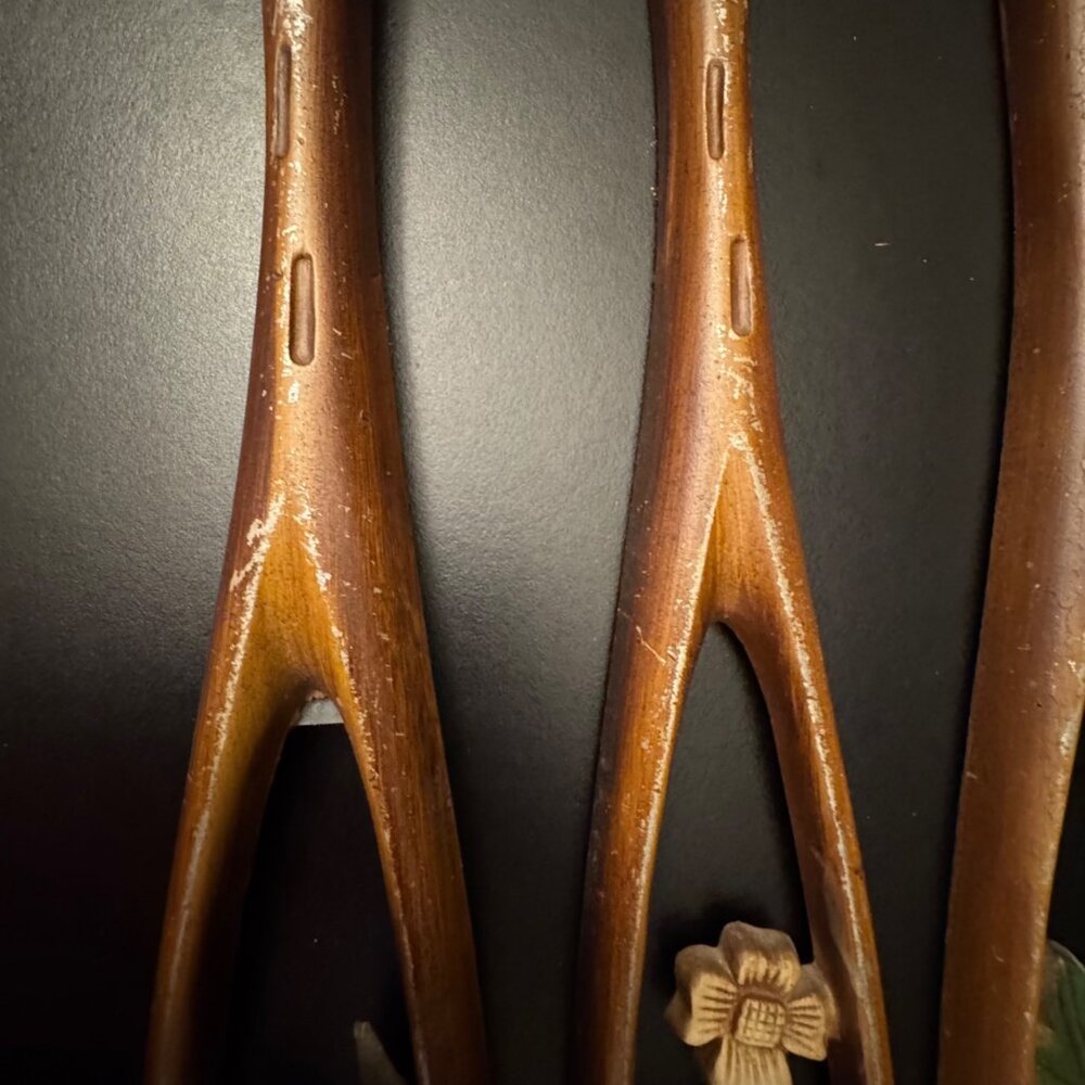 Set of 4 Vintage Sexton MCM Metal 4 Seasons Floral Wall Hanging Decor 27" Long - Picture 10 of 16